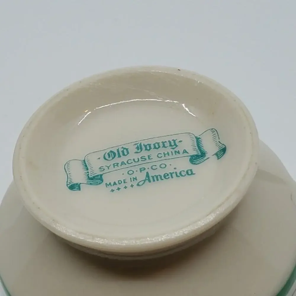Syracuse China OPCO Old Ivory Demitasse cup saucer set